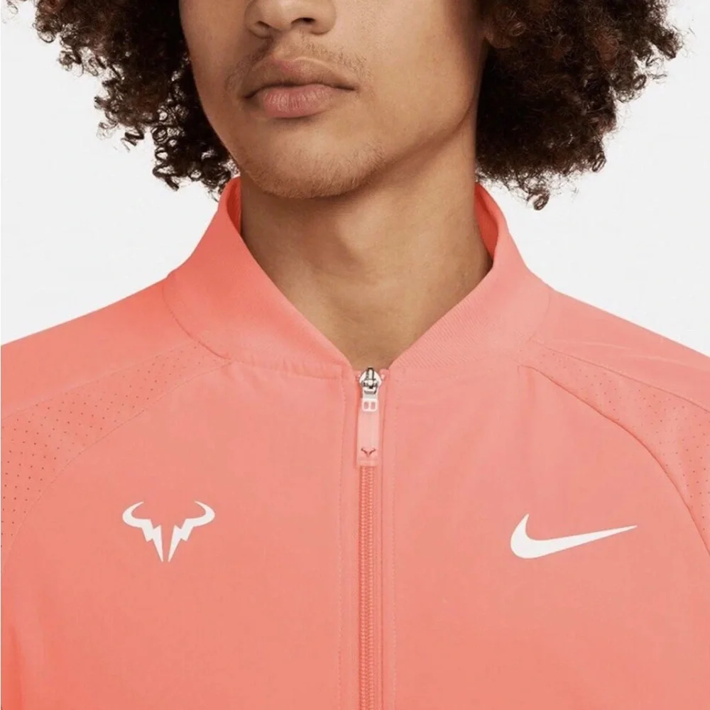 Nike Rafa Nadal Tennis Dri-Fit Tennis Jacket Orange Blast DV2885-854 Men Size L